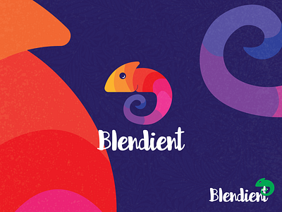 Logo Blendient animal chameleon clean colorful design dribbble icon illustration logo minimal rainbows