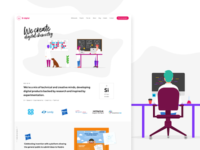 Si digital redesign design flat illustration ui ux vector web website