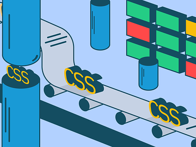 Css Production design illustration vector