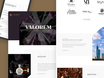 Valorem Distribution Homepage design