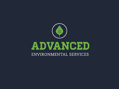 Advanced Environmental Services eco environment environmental green logo natural navy