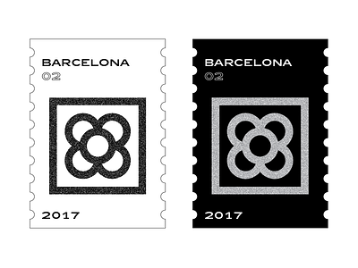 Flor de Barcelona Stamp barcelona black flower geometric lines stamp tile type white