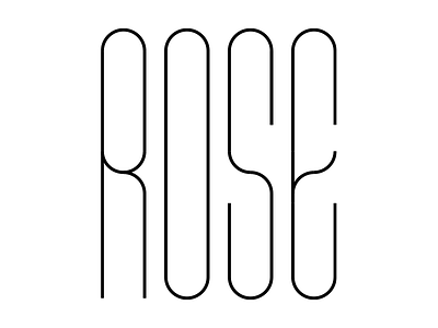 Rose black logotype rose type typography