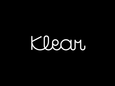 Klear Wordmark logotype mobile app typogaphy wordmark