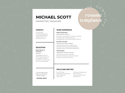 The Office Resume Template adobe indesign resume resume cv resume design resume template