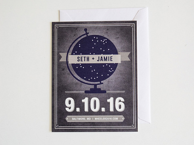 Galaxy Save the Date galaxy graphic art illustration invitation design print design save the date stars wedding suite