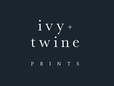 Ivy and Twine Prints Logo adobe illustrator branding and identity branding design logo logo design