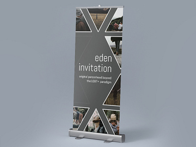 Eden Invitation Banner adobe illustrator adobe indesign banner brand and identity catholic roll up banner standing frame trade show