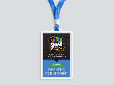 Super Smash Con Badge badge design convention