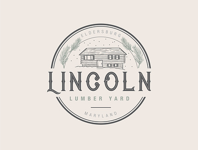 Lincoln Lumber Logo adobe illustrator branding design illustration art illustrator logo logo design lumber