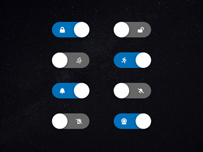 SafeSpace Custom Switches 015 app challenge clean daily daily ui dailyui dark dark mode dark ui design on off safespace setting space switch switches ui ui design ux