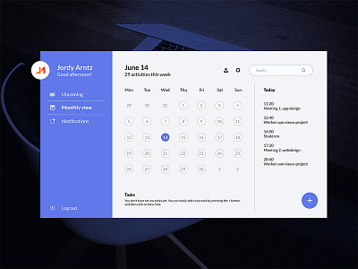 Desktop Calender App app calender computer desktop interface tasks to do list ui ui design ux