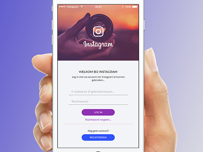 Instagram Redesign app instagram log in login screen redesign ui design ux design