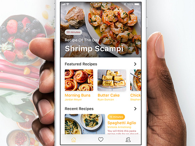 Food app cooking design food food app interface recipe recipes ui ux