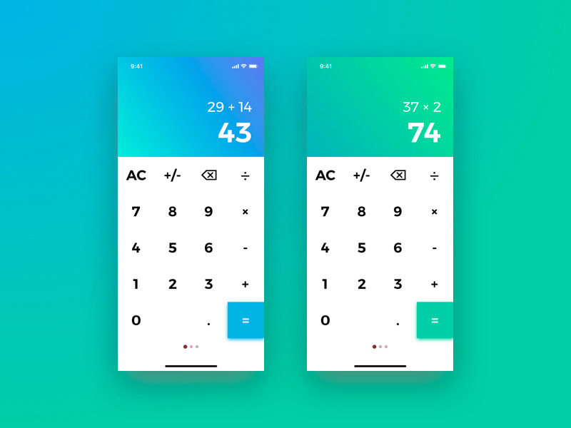 Daily UI 004 - Calculator 004 colorful app calculator gradient challenge daily ui daily dailyui design interface ui