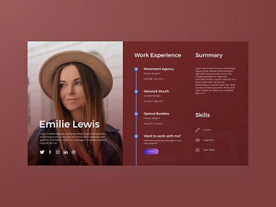 Daily UI 006 - User Profile 006 business challenge daily daily ui dailyui design interface linkedin profile ui user