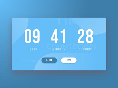 Daily UI 014 - Countdown Timer 014 challenge clock countdown daily daily ui dailyui design interface stopwatch timer ui