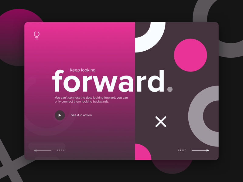 forward. typography gradients gradient round forward ovals circles product web page landing ux ui
