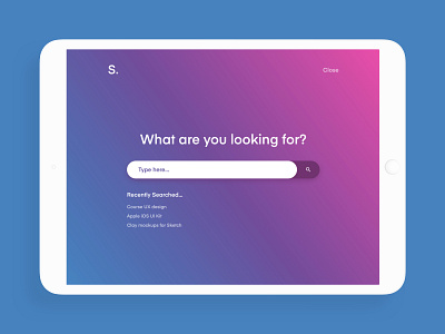 Daily UI 022 - Search 022 challenge clean daily daily ui dailyui design dribbble gradient interface search search bar search box simple ui ui design ux web