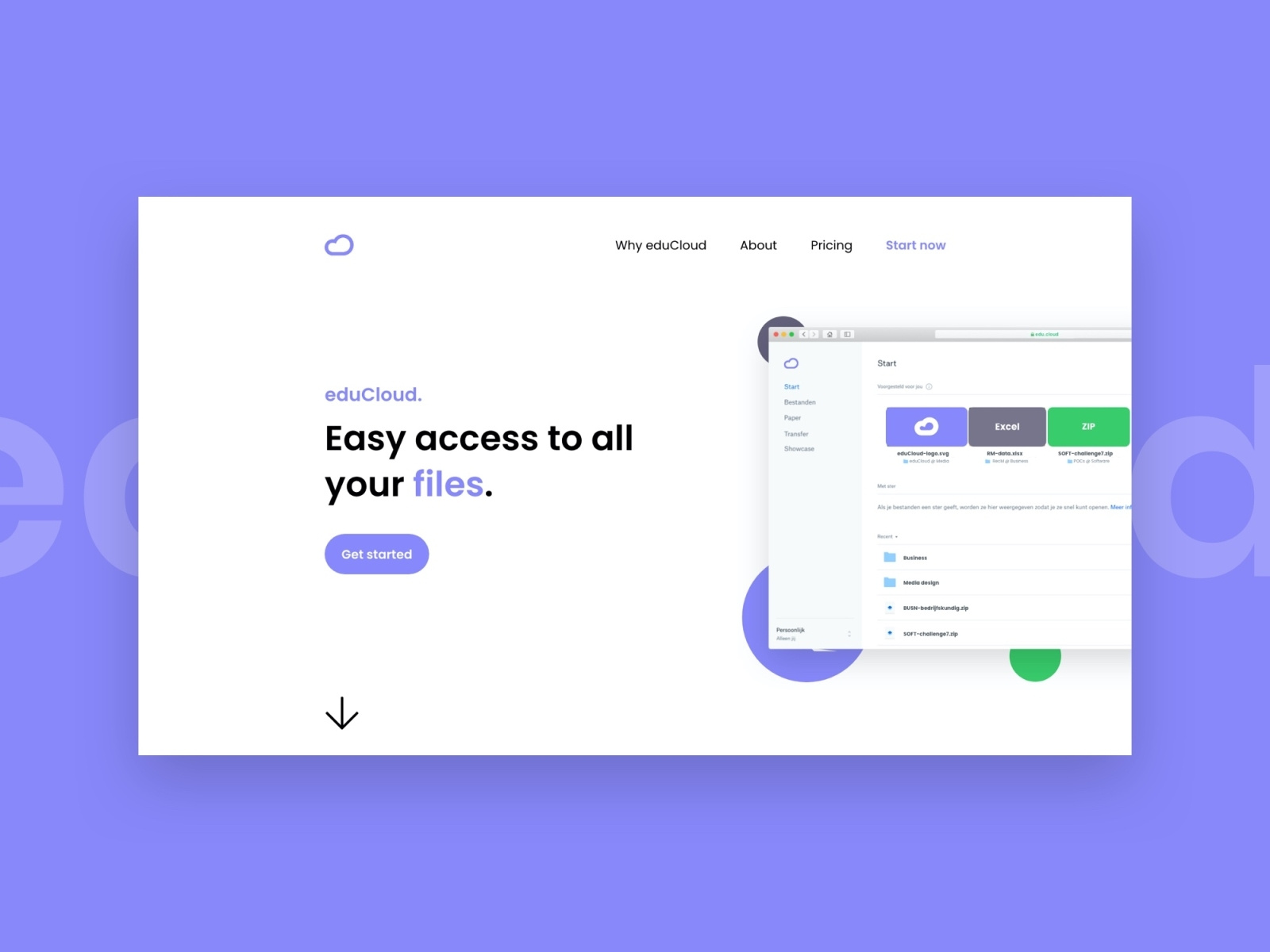 eduCloud landing page. by Jordy Arntz on Dribbble