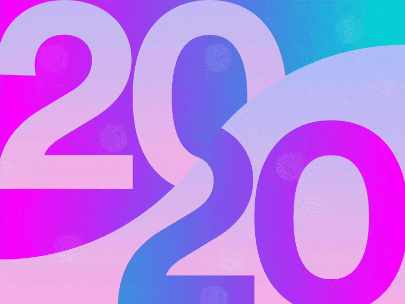 🎆 HAPPY 2020 🎆 2020 2020 trend animated animation color colorful colors design gradient gradient color gradient design gradients happy new year new year type typogaphy year