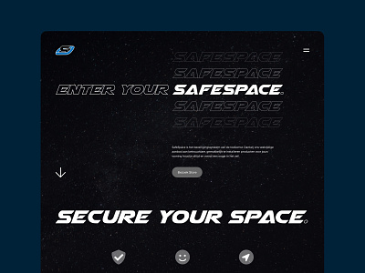SafeSpace website branding clean dark design dribbble interface safespace site space type typogaphy ui ui design web web design webdesign website websites