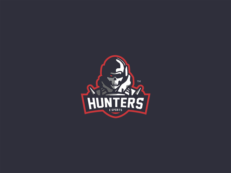 Hunters Esports logo vector art games cs go hunters branding esports logo esport gaming design vectors logo esports