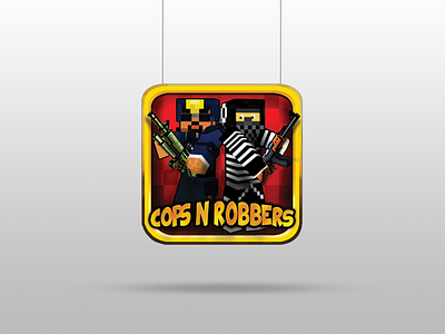 Cops n Robbers Icon design aplication apps design games games design icon icon design illustration pixel pixel art ui