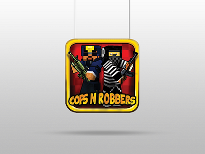 Cops n Robbers Icon design aplication apps design games games design icon icon design illustration pixel pixel art ui