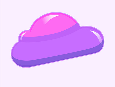Sweet cloud icon illustrator logo mascot logo wip