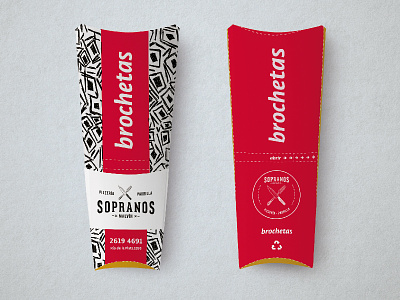 Sopranos - brochettes and crepes brochettes crepes design food mafia movies packaging the sopranos