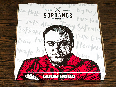 Sopranos - pizza packaging