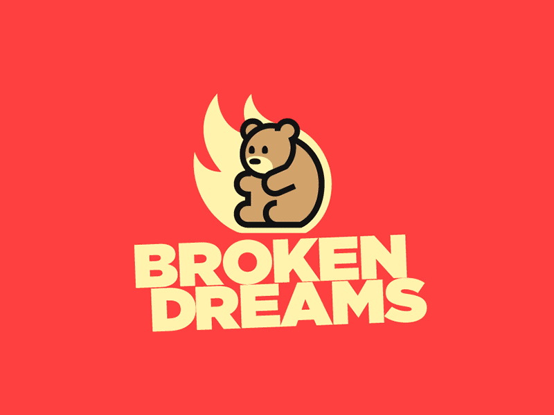 Broken Dreams broken design dreams fire flame graphic illustration illustrator logo mark punk skate skating teddy vector