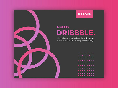 5 Years on Dribbble