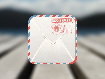 (Freebie Friday) - Envelope icon freebie free psd template envelope iphone icon post letter stamp stample iphone icon