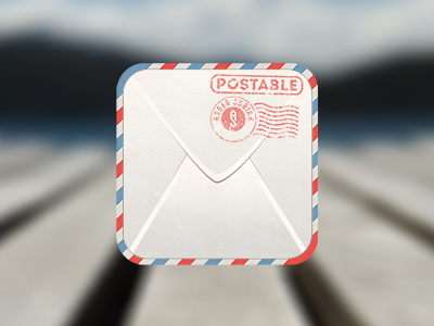 (Freebie Friday) - Envelope icon envelope free freebie icon iphone iphone icon letter post psd stamp stample template