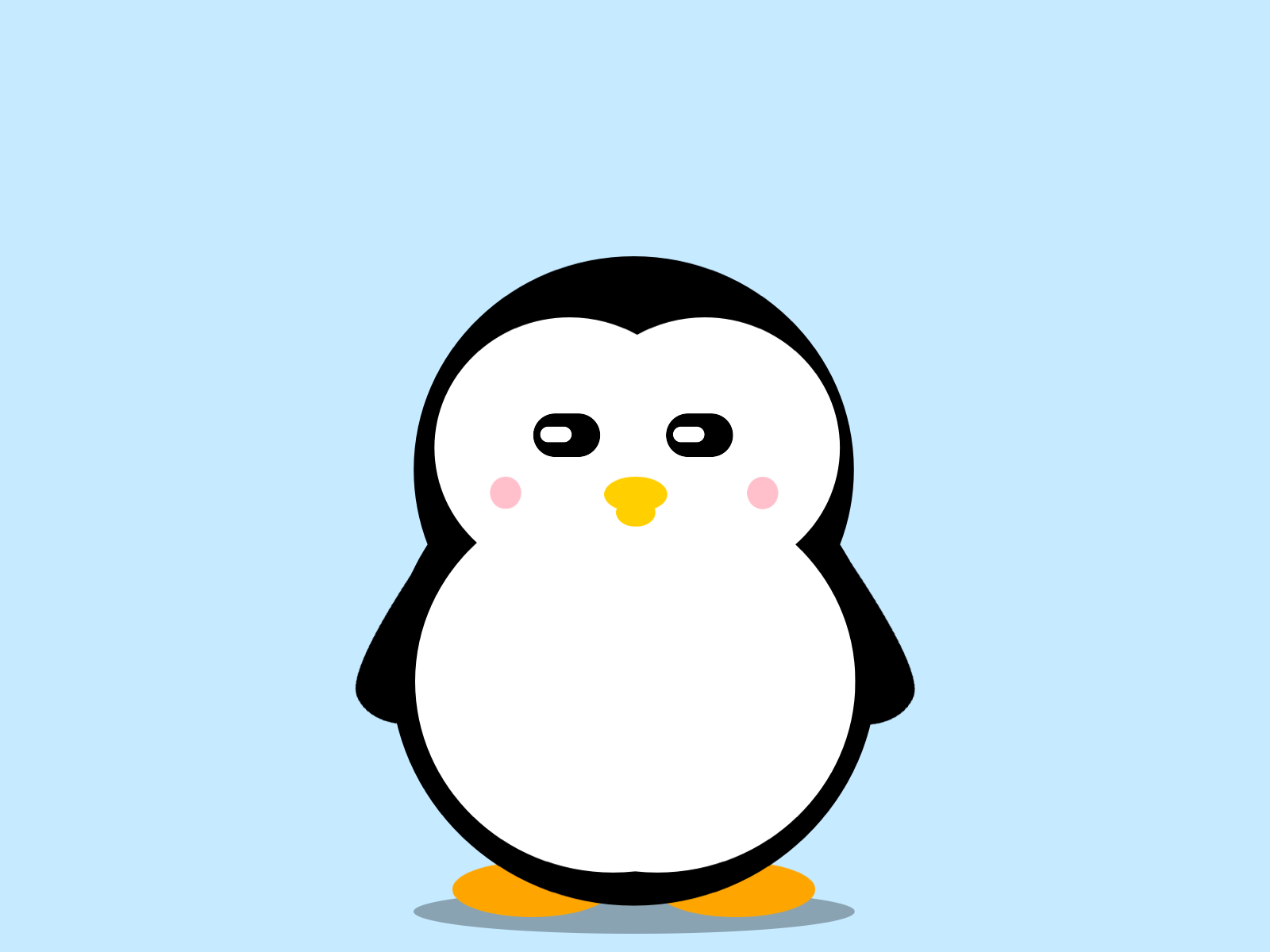 A Surprised Penguin animation vector