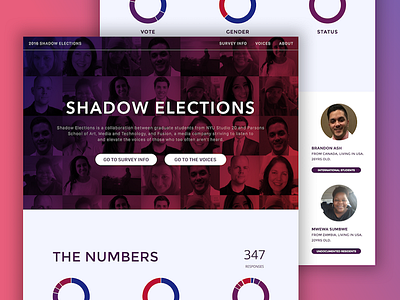 Shadow Elections website interface and development 2016 collaboration data election fusion interface interviews social impact ui ux web web development