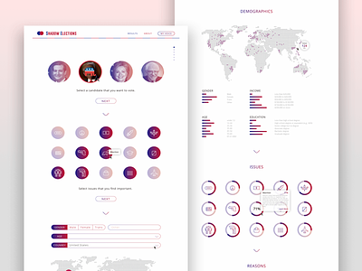 Shadow Elections survey form collect demo design form graphic idea interaction interface survey vectors web