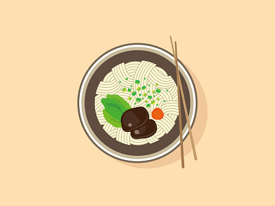 Taiwan Cuisine: Beef Noodle Soup design draw eat food icon illustration logo paint symbol taiwan vector