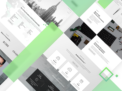 Shine Electronics Landing Page clean design electronics green home icons landing menu page ui ux web