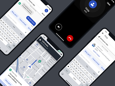 Uber Chat: In-app Communication platform - Driver UI app call communication conversation design driver experience interaction interface mobile motion pickup uber uber design ui uidesign ux