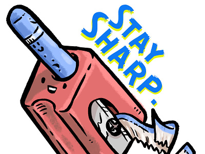 Stay Sharp illustration sticker stickers t shirt