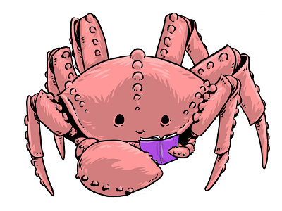 Reading Crab 1000 books before kindergarten alaska crab illustrations
