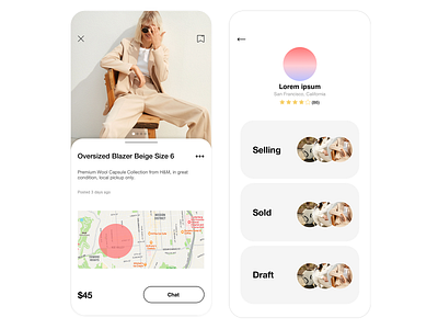 Buy and sell UI design appdesign buyandsell mobile mobileapp ui