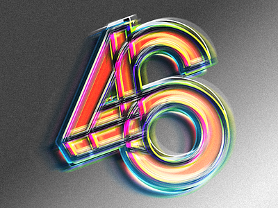 46 80s feel basic shapes bold colours design experiment fun graphic design illustration light effects logo numbers photoshop typography