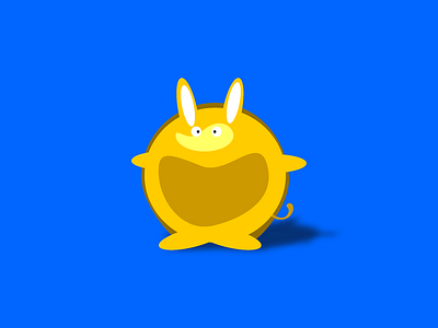 ArmaDilly animal logo armadillo basic shapes blue bold colours cartoon character character design design fun illustration yellow