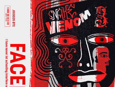 snake venom cover cover art graphic design handdrawn illustration
