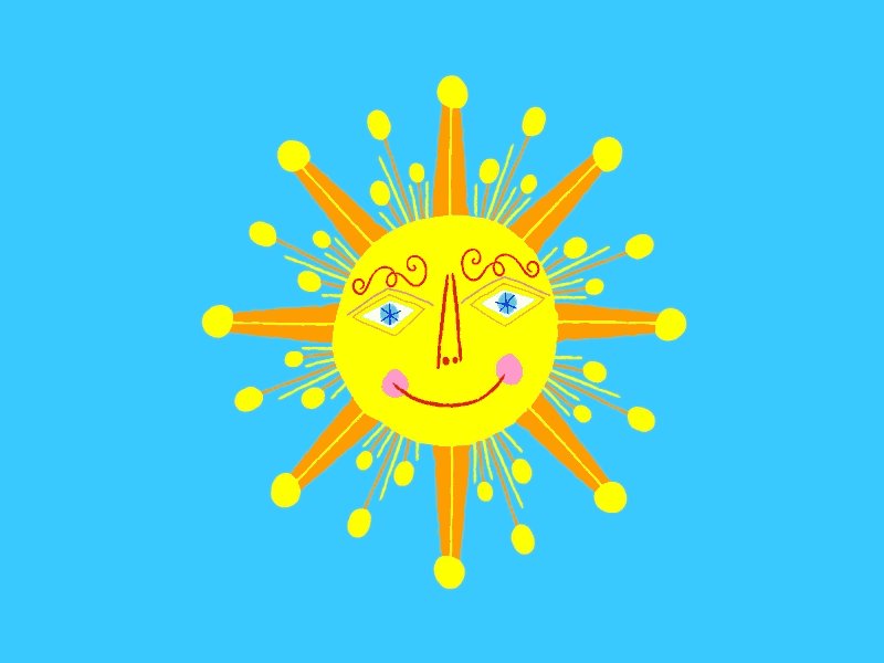 Sunny animated gif illustration motion sun