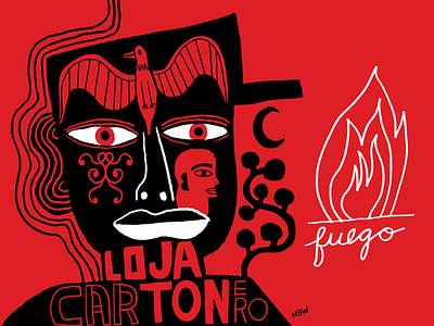 Hola Amiga Zine: Fuego art bird cartonero fuego hola amiga illustration lettering